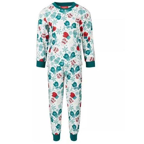 Family Pajamas Toddler Mittens Pajamas Set Green Size 2T-3T - Picture 1 of 2